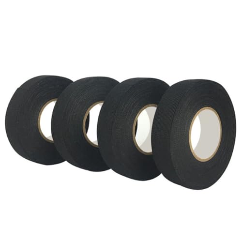 yasoe 4 Stück, 25 mm X 25 M, Flammhemmendes Klebeband Aus Stoff, Hitzebeständiges Kabelbaumband auf Stoffbasis zum Schutz Des Kabelbaums yasoe 4 Stück, 25 mm X 25 M, Flammhemmendes Klebeband Aus Stoff, Hitzebeständiges Kabelbaumband auf Stoffbasis zum Schutz Des Kabelbaums von yasoe