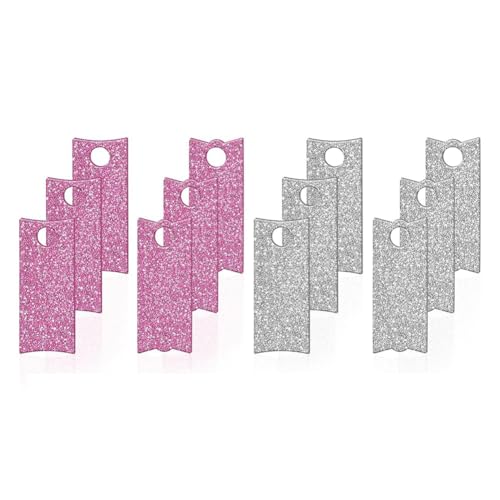 yasoe 40 Stück Blanke, Unlackierte Glitzer-Acryl-Namensschilder, DIY-Becher, Visitenkarten-Dekorationszubehör, 40 Unzen von yasoe