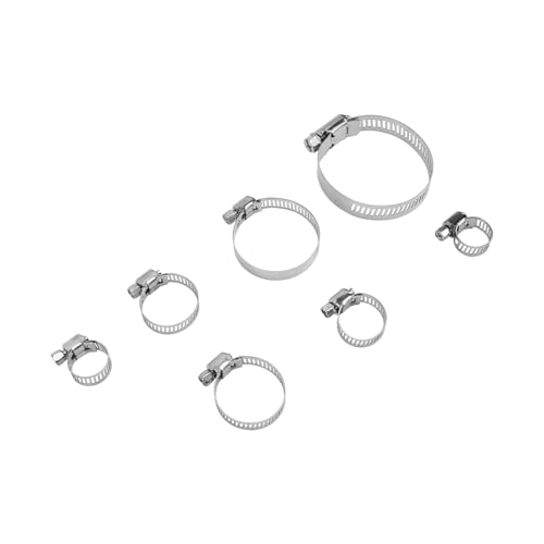 yasoe 80 Stück Schlauchschellen, Rohrschellen 8 mm - 51 Mm, Edelstahl-Bügelschelle, Schlauchschellen-Set, Kfz-Rohrschelle, Festes Werkzeug von yasoe