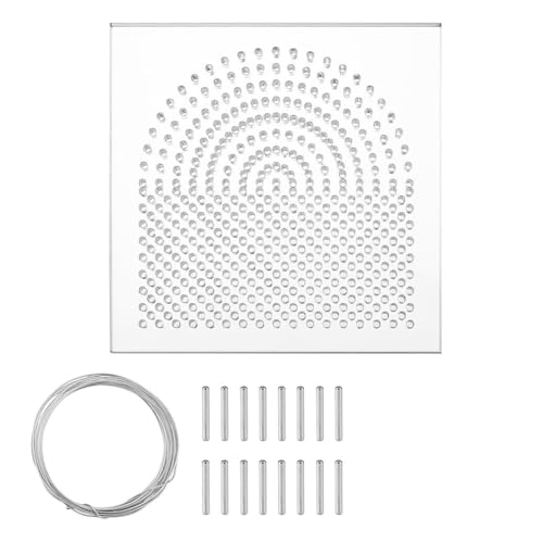 yasoe Drahtbiegevorrichtung, Drahtelemente, 10 X 10 Cm, Quadratische Wickelbretter Aus Acryl, Zahnseide-Organizer mit Metallstiften yasoe Drahtbiegevorrichtung, Drahtelemente, 10 X 10 Cm, Quadratische Wickelbretter Aus Acryl, Zahnseide-Organizer mit Metallstiften von yasoe