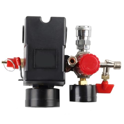 yasoe Druckschalter für Luftkompressor mit Ventilsteuerung, Regler, Manometer, 90-120 PSI, 4-Wege-Sicherheitsventil, Luftkompressor yasoe Druckschalter für Luftkompressor mit Ventilsteuerung, Regler, Manometer, 90-120 PSI, 4-Wege-Sicherheitsventil, Luftkompressor von yasoe