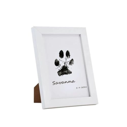 yasoe Neues Hand- und Fußabdruck-Set für Hunde und Katzen, Abdruckpad-Set für Hundepfoten, Clean-Touch-Stempelpad für Haustiere mit Rahmen yasoe Neues Hand- und Fußabdruck-Set für Hunde und Katzen, Abdruckpad-Set für Hundepfoten, Clean-Touch-Stempelpad für Haustiere mit Rahmen von yasoe