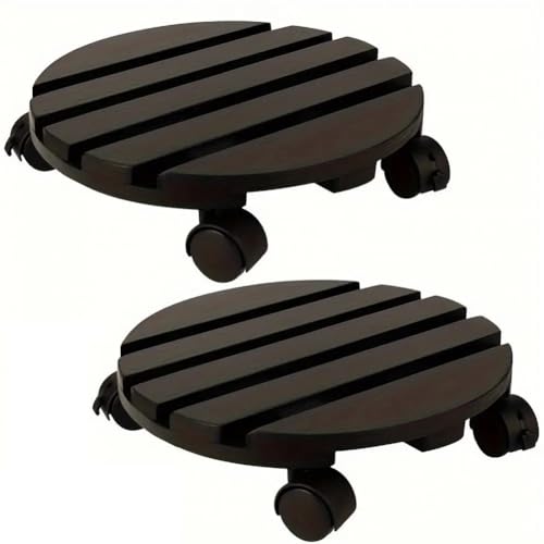 yasoe Pflanzenroller mit Feststellbaren 360° Drehbaren Rädern, Blumentopf-Tablett Aus für Topfpflanzen, Leicht zu Montierender Pflanzensockel yasoe Pflanzenroller mit Feststellbaren 360° Drehbaren Rädern, Blumentopf-Tablett Aus für Topfpflanzen, Leicht zu Montierender Pflanzensockel von yasoe