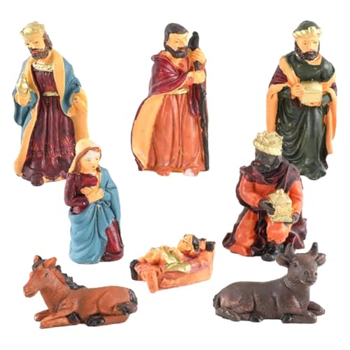 yasoe Weihnachtsfiguren Aus Kunstharz, Weihnachtsset mit Jesuskind und Tieren, Realistische Weihnachtsszene, Weihnachtsdekoration yasoe Weihnachtsfiguren Aus Kunstharz, Weihnachtsset mit Jesuskind und Tieren, Realistische Weihnachtsszene, Weihnachtsdekoration von yasoe