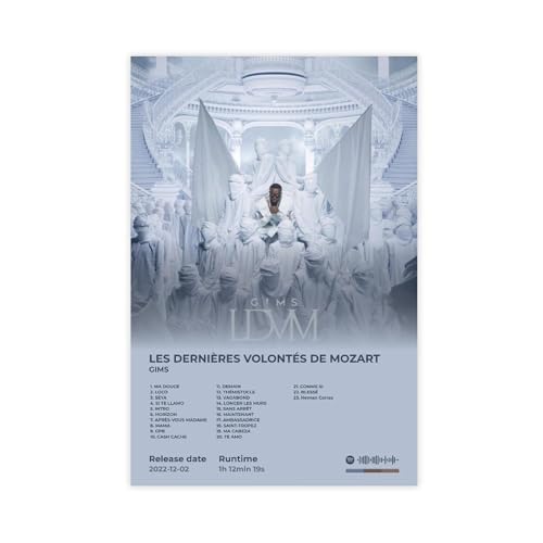 Gims-Poster, cooles Sänger-Rapper-Hip-Hop-Musik-Rap-Album, LES DERNIÈRES VOLONTÉS DE MOZART Cover Fan Geschenk, Leinwand-Poster, Wandkunst, Dekordruck, Bild Gemälde für Wohnzimmer, Schlafzimmer, Gims-Poster, cooles Sänger-Rapper-Hip-Hop-Musik-Rap-Album, LES DERNIÈRES VOLONTÉS DE MOZART Cover Fan Geschenk, Leinwand-Poster, Wandkunst, Dekordruck, Bild Gemälde für Wohnzimmer, Schlafzimmer, von yatxag