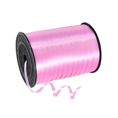 Geschenkband Fleisch Rosa 5mm Breit,450M Kräuselband Geschenkbänder,Ringelband, Ballonschnur für DIY,Dekoband für Hochzeit Weihnachten Neujahr Ballonband Dunkelrosa Einfarbige Farbe von yayafunfun