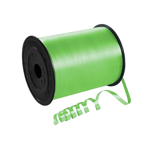 Geschenkband Grün 5mm Breit,450M Kräuselband Geschenkbänder,Ringelband, Ballonschnur für DIY-Dekoration,Dekoband für Hochzeit Weihnachten Neujahr Geburtstag Ballonband Grün Einfarbige Farbe von yayafunfun