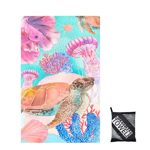 Mikrofaser Handtuch,StrandtuchXXL Microfaser Badetuch Groß 90x160CM,Schnelltrocknend Handtuch TropicalTurtle,Stranddecke Badetuch Strand,Beach Towel Strandtücher strandhandtuch mit Aufbewahrungstasche Mikrofaser Handtuch,StrandtuchXXL Microfaser Badetuch Groß 90x160CM,Schnelltrocknend Handtuch TropicalTurtle,Stranddecke Badetuch Strand,Beach Towel Strandtücher strandhandtuch mit Aufbewahrungstasche von yayafunfun