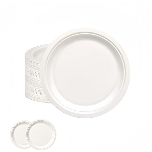 Pappteller 50 stück 15cm klein,Pearl White Runde einweggeschirr,Zuckerrohr Einweg Geschirr Biologisch Einwegteller Pappteller für Partys, Grillabende, Kindergeburtstage, Hochzeiten, Picknicks Pappteller 50 stück 15cm klein,Pearl White Runde einweggeschirr,Zuckerrohr Einweg Geschirr Biologisch Einwegteller Pappteller für Partys, Grillabende, Kindergeburtstage, Hochzeiten, Picknicks von yayafunfun