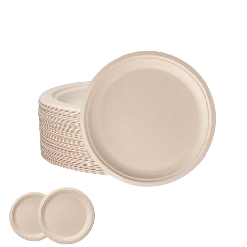 Pappteller 50 stück 18cm klein,Naturbraun Runde einweggeschirr,Zuckerrohr Einweg Geschirr Biologisch Einwegteller Pappteller für Partys, Grillabende, Kindergeburtstage, Hochzeiten, Picknicks Pappteller 50 stück 18cm klein,Naturbraun Runde einweggeschirr,Zuckerrohr Einweg Geschirr Biologisch Einwegteller Pappteller für Partys, Grillabende, Kindergeburtstage, Hochzeiten, Picknicks von yayafunfun