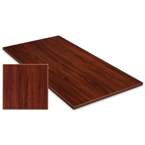 Exeta Tischplatte 150x75x2,5cm in Nussbaum-Holzoptik I hochwertige Schreibtischplatte ideal für viele Tischgestelle I Schreibtisch Platte für Büro- oder Esstisch I individuell nutzbare Arbeitsplatte von yayago