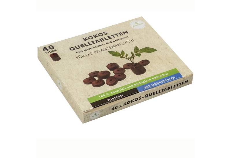 yayago Blumenerde Kokoserde Torffreie Quelltabletten Pflanzenanzucht Anzucht Tabs, mit NPK-Dünger, (40-St) von yayago