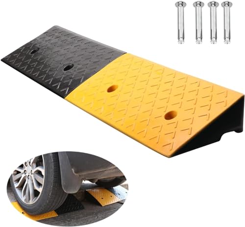 Bordsteinrampe 100 * 30 * 13cm Hoch Gummi-Bordsteinrampe, Anti-Rutsch-Rampe für Rollstuhl, Bordsteinkanten Rampe, Schwerlast-Laderampe mit 4 Spreizschrauben, Stufenrampe für LKW PKW Gabelstapler Bordsteinrampe 100 * 30 * 13cm Hoch Gummi-Bordsteinrampe, Anti-Rutsch-Rampe für Rollstuhl, Bordsteinkanten Rampe, Schwerlast-Laderampe mit 4 Spreizschrauben, Stufenrampe für LKW PKW Gabelstapler von ybaymy