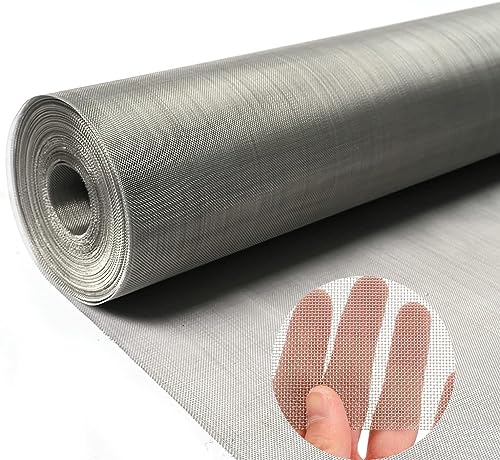 ybaymy 304 Edelstahl Gewebte Drahtgeflecht 1,2M*30M Drahtgitter Feinmaschig Fenster Bildschirm Sicherheit Mesh Roll Fenstergitter Fliegengitter Metall Mäusegitter Insektengitter von ybaymy