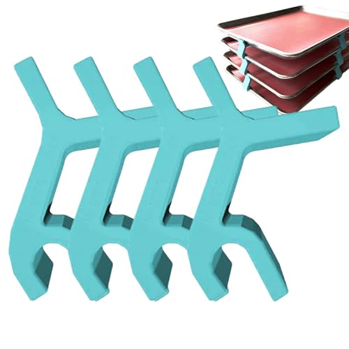 4x Backblech Stapler - Backblechklammern, Stapelklammern | Backblechteiler, stabilisierende Halterung, wiederverwendbarer Kesselorganisator für die Versammlung von unterhaltsamen 4x Backblech Stapler - Backblechklammern, Stapelklammern | Backblechteiler, stabilisierende Halterung, wiederverwendbarer Kesselorganisator für die Versammlung von unterhaltsamen von ycezw