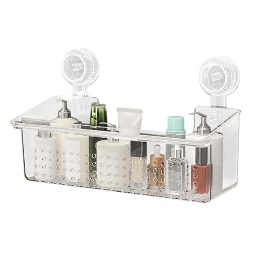 Badezimmer-Saug-Aufbewahrungsbox, Saugdusche-Organizer, Wandmontiertes Badezimmerregal Organizer Badezimmeraufbewahrungsorganisator - Duschhalter Badezimmer-Saug-Aufbewahrungsbox, Saugdusche-Organizer, Wandmontiertes Badezimmerregal Organizer Badezimmeraufbewahrungsorganisator - Duschhalter von ycezw