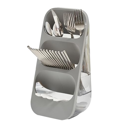 Besteckschrank - Outdoor-Utensilienhalter, Besteck Löffelspeicher | Dreiteiliger Schrank geneigter Einsatz Design Besteckschrank, tragbares Besteck Löffellager für Camping Picknick-Buffet von ycezw
