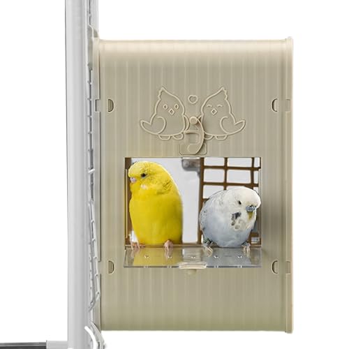 Bird's Nest Box Calopstte Nichlery, breiter Papageienunterstand mit integrierter Leiter, Rad mit Spatzen und Gartendekoration von ycezw