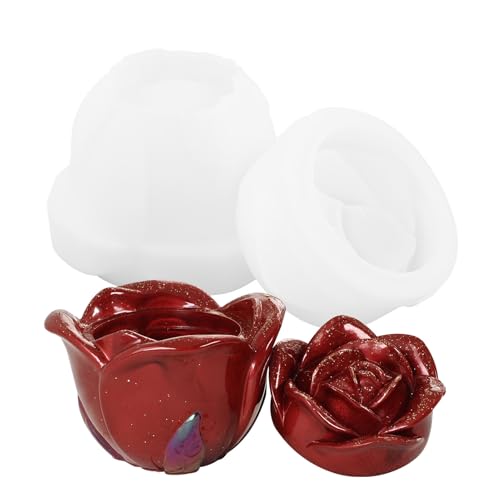 Blumenschmuck Form – Harz Aufbewahrungsbox, Epoxid Silikonform | Bastelset Für Handgefertigte Schmuckdose, Künstlerischer Kerzenständer, Stilvolle von ycezw