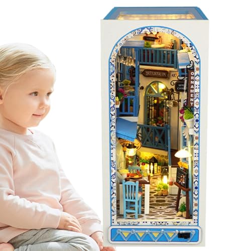 Book Nook Kit Für Erwachsene, Miniatur-Book Nook Kit - Sea Breeze Miniaturbuch Nook Kit | Dekoratives Bücherregal mit Miniaturszenen, Buchstütze Book Nook Kit Für Erwachsene, Miniatur-Book Nook Kit - Sea Breeze Miniaturbuch Nook Kit | Dekoratives Bücherregal mit Miniaturszenen, Buchstütze von ycezw