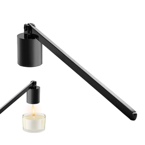 Bougoute Flame Snuffer | Rustikales schwarzes Werkzeug | Eleganter Kerzenlöscher mit erweitertem Griff und glatter Oberfläche für rauchfreie Verwendung | Perfekt für Heimdekoration, Abendessen Bougoute Flame Snuffer | Rustikales schwarzes Werkzeug | Eleganter Kerzenlöscher mit erweitertem Griff und glatter Oberfläche für rauchfreie Verwendung | Perfekt für Heimdekoration, Abendessen von ycezw