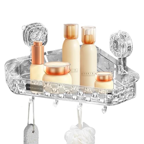 Dusch-Rack-Regal - Duschspeicher, Wandhalterung Organizer | Dreieck Badezimmerständer ohne Bohrdesign, platzsparendes Eckregal für Toilettenartikel und Edelstahl-Dusche Essentials Access von ycezw