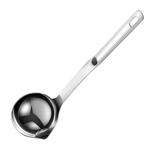 Essbarer Ölfilter, Edelstahl Ölfilterlöffel, Edelstahl Ölabscheider Suppenkelle Küchenölfilter, Lebensmittel-Sauce-Leber, Öl-Trennlöffel, Kochfettabscheider Mehrzweck von ycezw