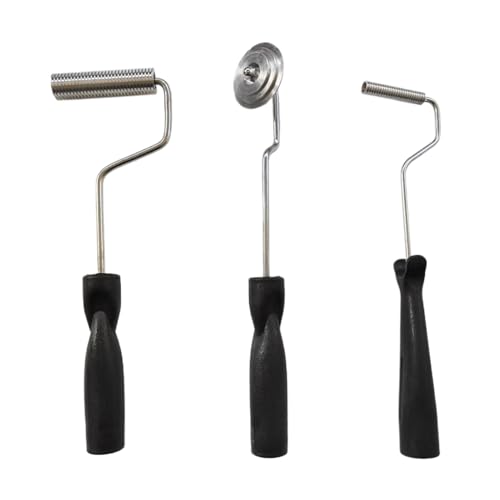 Fiberglas-Tools Roller Set | Legierungs-Paddel-Rollen-Werkzeuge | 3-teilige Laminierrollen-Kit mit Metallgriff für starke Presse | Hartschicht Luftblase Entfernung für Bootsrumpf, Badewanne, Dusche von ycezw