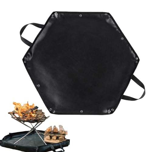 Fire Pit Mat - Firepit Protector Feuergrube Mat | Faltbarer Holzbeutel mit Hängeohr für Patio/Veranda, Outdoor Camping, Grillraucher, Fire Pit Mat - Firepit Protector Feuergrube Mat | Faltbarer Holzbeutel mit Hängeohr für Patio/Veranda, Outdoor Camping, Grillraucher, von ycezw