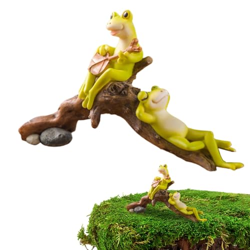 Frosch Statue Pfanne - Tier Frosch Ornament, Frosch Statue für Blumentopf | Kleine Frosch Garten Sculpture, Tischplatte Braten für Terrasse, Balkon, Garten Frosch Skulptur Landschaftsfee Tier Frosch Statue Pfanne - Tier Frosch Ornament, Frosch Statue für Blumentopf | Kleine Frosch Garten Sculpture, Tischplatte Braten für Terrasse, Balkon, Garten Frosch Skulptur Landschaftsfee Tier von ycezw