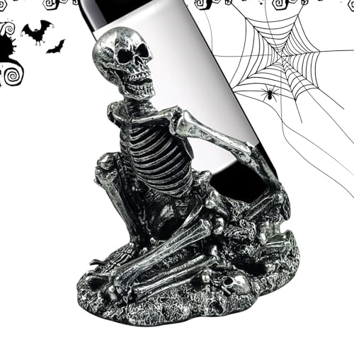 Halloween Schädel Zähler Wine Rack - Gothic Storage Holder, Spooky Display Organizer, Dekorative Bottle Stand, Creepy Tabletop Ornament | Für Partyzubehör Schlafzimmer Bar Mittelteile von ycezw