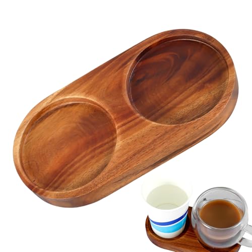Holzmühle - Salz- und Pfefferhalter Tischschutzscheibe Runde Basis, Holzbecher | Geeignet für Mühlen Weniger als 2,4 Zoll mit elegantem Design für Esstisch Einfache Platzierung und Stabile Funktion im von ycezw