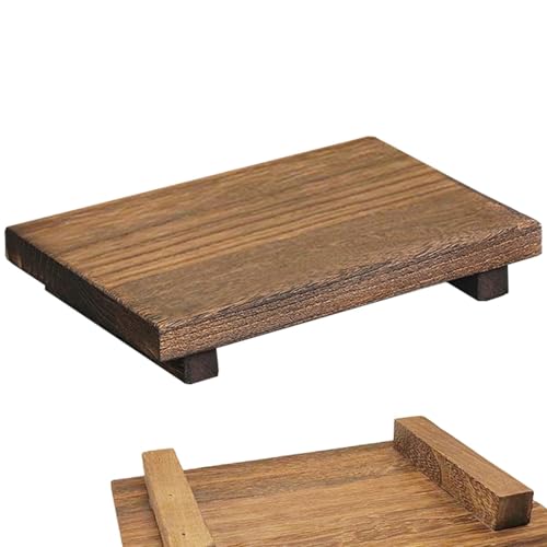Holzstabhalter - Seifenschale für Badezimmer, Flaschenhalter für Holzlotion | Anti-Feuchtigkeit Kleine Display-Tablett aus Holz, Wasserfester Topfständer, Handwaschhalter für Badezimmer, Schlafzimmer von ycezw
