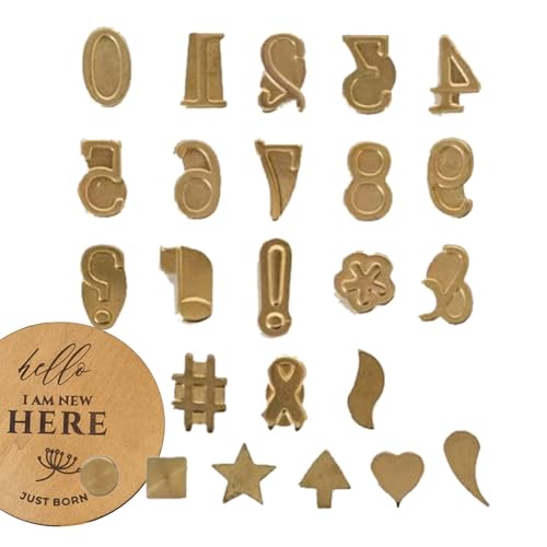 Holzstempel-Set, Alphabet-Stempel-Set aus Holz, Verbrennungswerkzeug aus reinem Kupfer, Holz-Stempel-Set mit Zahlen und Symbol Holzstempel-Set, Alphabet-Stempel-Set aus Holz, Verbrennungswerkzeug aus reinem Kupfer, Holz-Stempel-Set mit Zahlen und Symbol von ycezw