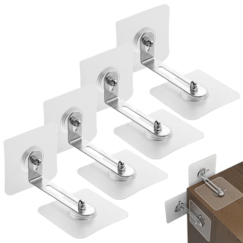 Kippschutzhalterung für Möbel - Kippschutz für Schränke, selbstklebende Wandhalterungen für Möbel | 4x Kippschutz, Befestigungselemente für Haushaltsmöbel für Marmor und Fliesen Kippschutzhalterung für Möbel - Kippschutz für Schränke, selbstklebende Wandhalterungen für Möbel | 4x Kippschutz, Befestigungselemente für Haushaltsmöbel für Marmor und Fliesen von ycezw