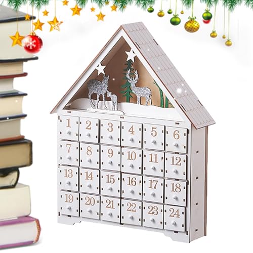 LED-Adventskalender | 24-Tage-Weihnachts-Countdown-Kalender mit LED-Lichtern | Adventskalender mit Countdown für Kinder und Erwachsene von ycezw