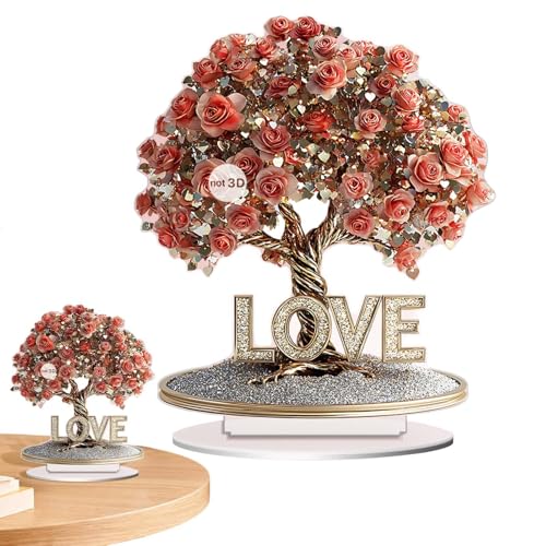 Liebe Tree Ornamente, Valentines Day Statue, Flache Acryl Liebe Blume Sculptures - Romantische Tischdekoration Zum Sammeln Für Hochzeit, Geburtstag, Eingang Liebe Tree Ornamente, Valentines Day Statue, Flache Acryl Liebe Blume Sculptures - Romantische Tischdekoration Zum Sammeln Für Hochzeit, Geburtstag, Eingang von ycezw