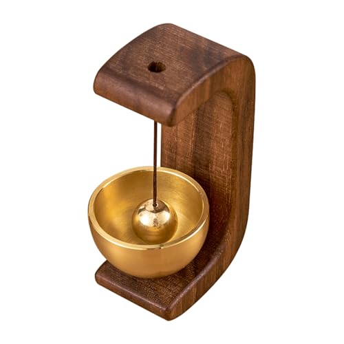 Magnetische hölzerne Türklingel - retro Holz C -förmigen Türklingel, Massivholz Windglocke für Eingang, & Garten | Einzigartige Shop-Inhaber mit Absaugung für Zuhause, Restaurantdekoration und von ycezw