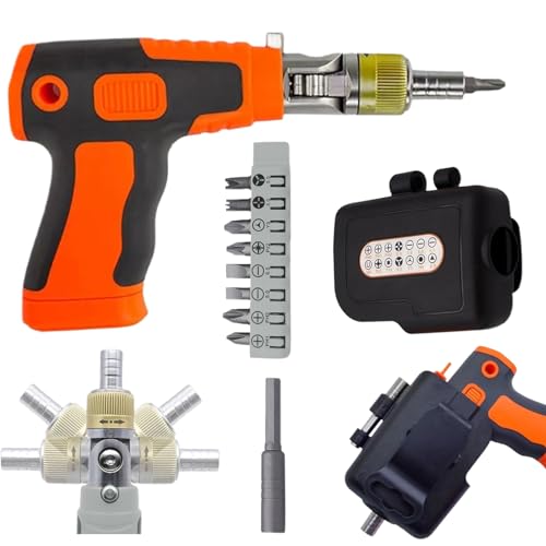 Magnetischer Reparaturtreiber | Ratchet Bit Set Ergonomisches Werkzeug-Set | Kompakter Schraubendreher mit Schwenkkopf und Schiebegriff-Profis-Werkzeug für Elektriker und Computerelektronik-Fixes Magnetischer Reparaturtreiber | Ratchet Bit Set Ergonomisches Werkzeug-Set | Kompakter Schraubendreher mit Schwenkkopf und Schiebegriff-Profis-Werkzeug für Elektriker und Computerelektronik-Fixes von ycezw