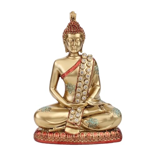 Meditation Buddha Figurine - Goldharz Zen -Statue mit kompaktem Design, sitzende Pose für Wohnkultur | Tischverzierung für Wohnzimmer mit Tee-Raumanzeige, Regal Akzent oder Weinschrankdekoration Meditation Buddha Figurine - Goldharz Zen -Statue mit kompaktem Design, sitzende Pose für Wohnkultur | Tischverzierung für Wohnzimmer mit Tee-Raumanzeige, Regal Akzent oder Weinschrankdekoration von ycezw
