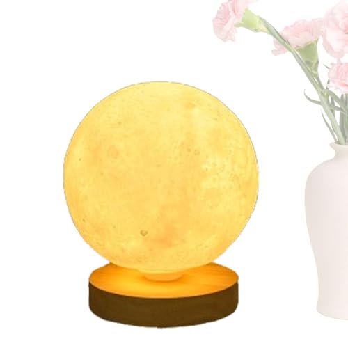 Mondlicht, 3D Montag Nachtlicht | LED Moon Globus Nachtraum | 3D Mondförmige Tischlampe, Dekorative LED-Nachtlicht für Schlafzimmer, Flur, Studie von ycezw