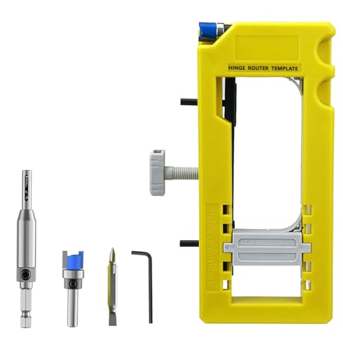 Mortise Jig-Werkzeug – Fit Scharnier, robuster Schlitzrahmen | Stabiles Schneidemodell mit Silikonlagern, kein Meißelhammer erforderlich für Holzbearbeitung, Reparatur Mortise Jig-Werkzeug – Fit Scharnier, robuster Schlitzrahmen | Stabiles Schneidemodell mit Silikonlagern, kein Meißelhammer erforderlich für Holzbearbeitung, Reparatur von ycezw