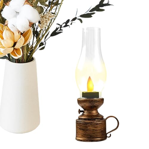 Nostalgische Ornamente Lampe - Vintage LED Öllampe, retro dekorative Tischlampe | Nachttischlampe für Kinder, Nachttischlampe am Bett, elektrische Innenleuchte für Tischplatte, elektrische Nostalgische Ornamente Lampe - Vintage LED Öllampe, retro dekorative Tischlampe | Nachttischlampe für Kinder, Nachttischlampe am Bett, elektrische Innenleuchte für Tischplatte, elektrische von ycezw