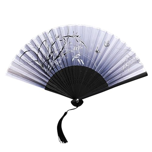 Orientalischer Handklappventilator, faltbarer Sommerventilator, faltbare Dekoration im chinesischen Stil, faltbarer chinesischer Papierventilator für Schlafzimmer, Büro, zu Hause, Partyveranstaltungen von ycezw