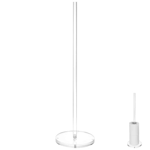 Papierrollenhalter - elegante Display-Form, vertikale Stützpfosten | Glatte Grifffunktion Moderne Gewebestapeln, klare Plattensäule mit glattem Markierung, vielseitige Toilette Befestigung für von ycezw