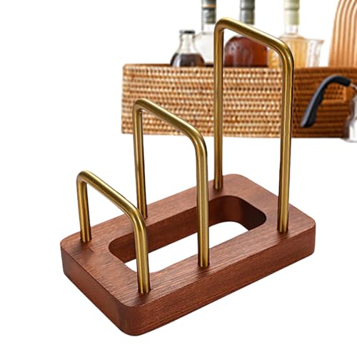 Schneidbrett Rack-Countertop Halterstand, Multi-Slot-Organizer | Metallrahmen mit stabiler Unterstützung für Platten, vertikale Rack mit Teiler für Töpfe Deckel Schneidebretter in einem oder Schrank von ycezw