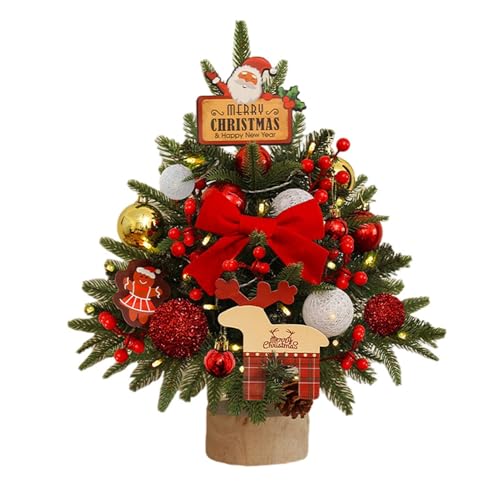 Schreibtisch - Decke, Kleine Tischplatte Beleuchtet | Künstliche Kleine Mit Licht, Weihnachten Kleiner beleuchteter Baum Für Zuhause, Wohnzimmer, Urlaub von ycezw