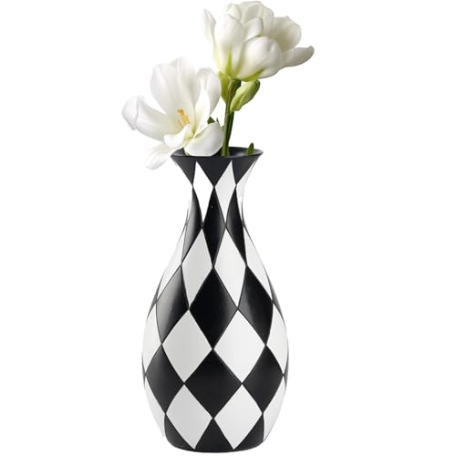 Schwarz und weiß Kariert Blume Vase Keramik Moderne Wohnkultur Für Wohnzimmer Schlafzimmer Ästhetisch Dekorativer Tisch Mittellinie Minimalistischer Stil Regal Akzent Für Oder Faux Blumen Schwarz und weiß Kariert Blume Vase Keramik Moderne Wohnkultur Für Wohnzimmer Schlafzimmer Ästhetisch Dekorativer Tisch Mittellinie Minimalistischer Stil Regal Akzent Für Oder Faux Blumen von ycezw