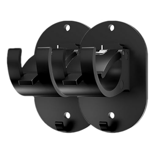 Schwere Gardinenhaken – 2 Stück selbstklebende Stangenhalterungshaken | langlebiger Vorhangstange für Badezimmer, Küche und Innen des Hauses von ycezw