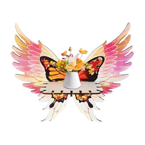 Schwimmendes Eckregal - Schmetterlingsflügel Corner Shelf, Floating Butterfly Holz Corner Regale | Schmetterlingsförmige Engelsflügel Regal Bildschirmständer, schwimmende Aufbewahrungsständer, Boho Schwimmendes Eckregal - Schmetterlingsflügel Corner Shelf, Floating Butterfly Holz Corner Regale | Schmetterlingsförmige Engelsflügel Regal Bildschirmständer, schwimmende Aufbewahrungsständer, Boho von ycezw